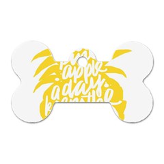 Cute Pineapple Yellow Fruite Dog Tag Bone (one Side) by Mariart