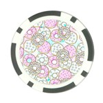 Donuts pattern Poker Chip Card Guard Front