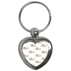 Pinecone Pattern Key Chains (heart)  by Mariart