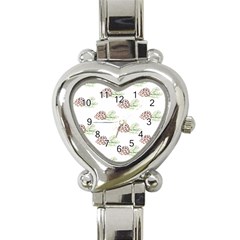 Pinecone Pattern Heart Italian Charm Watch by Mariart