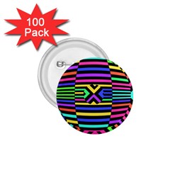 Optical Illusion Line Wave Chevron Rainbow Colorfull 1 75  Buttons (100 Pack)  by Mariart