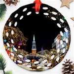 Church Decoration Night Ornament (Round Filigree) Front