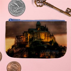 Mont St Michel Sunset Island Church Large Coin Purse