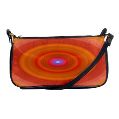 Ellipse Background Orange Oval Shoulder Clutch Bags by Nexatart