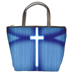 Blue Cross Christian Bucket Bags by Mariart