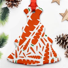 Carrots Fruit Vegetable Orange Christmas Tree Ornament (two Sides)