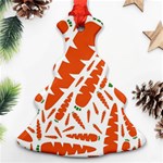 Carrots Fruit Vegetable Orange Christmas Tree Ornament (Two Sides) Back