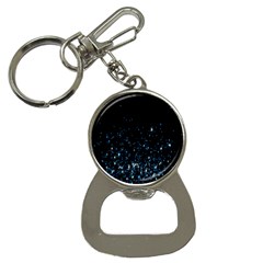 Blue Glowing Star Particle Random Motion Graphic Space Black Button Necklaces by Mariart