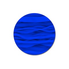 Dark Blue Stripes Seamless Magnet 3  (round) by Mariart