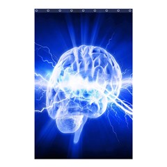 Lightning Brain Blue Shower Curtain 48  X 72  (small)  by Mariart