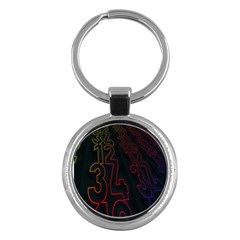 Neon Number Key Chains (round)  by Mariart