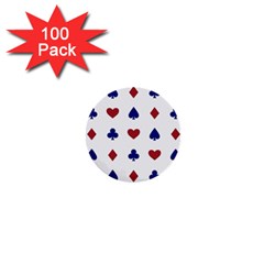 Playing Cards Hearts Diamonds 1  Mini Buttons (100 Pack)  by Mariart