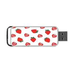Red Fruit Strawberry Pattern Portable Usb Flash (two Sides) by Mariart