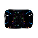 Seamless 3d Animation Digital Futuristic Tunnel Path Color Changing Geometric Electrical Line Zoomin Apple iPad Mini Zipper Cases Front