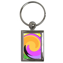 Spiral Digital Pop Rainbow Key Chains (rectangle)  by Mariart