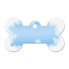 Sky Cloud Blue Texture Dog Tag Bone (one Side) by Nexatart