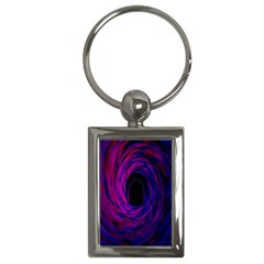 Black Hole Rainbow Blue Purple Key Chains (rectangle)  by Mariart