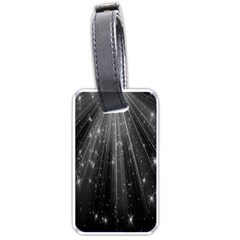 Black Rays Light Stars Space Luggage Tags (one Side)  by Mariart