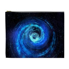 Blue Black Hole Galaxy Cosmetic Bag (xl) by Mariart