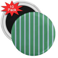 Green Line Vertical 3  Magnets (10 Pack)  by Mariart