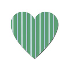 Green Line Vertical Heart Magnet by Mariart
