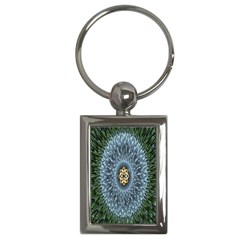 Hipnotic Star Space White Green Key Chains (rectangle)  by Mariart
