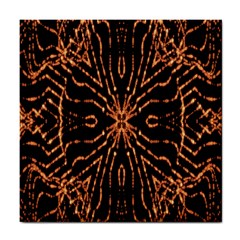 Golden Fire Pattern Polygon Space Tile Coasters by Mariart