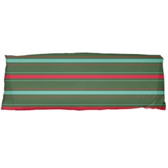Horizontal Line Red Green Body Pillow Case Dakimakura (two Sides) by Mariart