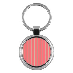 Line Red Grey Vertical Key Chains (round)  by Mariart