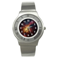 Sun Light Galaxy Stainless Steel Watch by Mariart