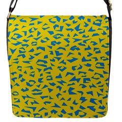 Blue Yellow Space Galaxy Flap Messenger Bag (s) by Mariart