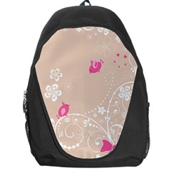Flower Bird Love Pink Heart Valentine Animals Star Backpack Bag by Mariart