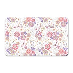 Flower Floral Sunflower Rose Purple Red Star Magnet (rectangular) by Mariart