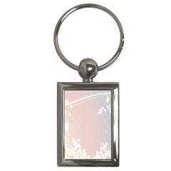 Love Heart Flower Purple Sexy Rose Key Chains (rectangle)  by Mariart