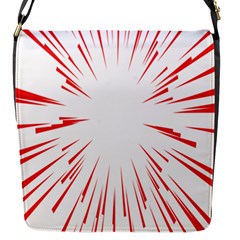 Line Red Sun Arrow Flap Messenger Bag (s) by Mariart