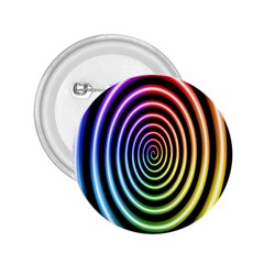 Hypnotic Circle Rainbow 2 25  Buttons by Mariart
