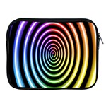 Hypnotic Circle Rainbow Apple iPad 2/3/4 Zipper Cases Front