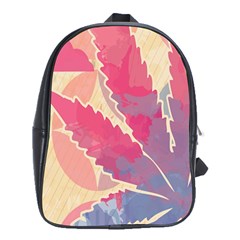 Marijuana Heart Cannabis Rainbow Pink Cloud School Bag (xl) by Mariart
