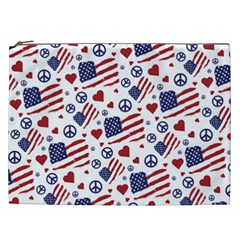 Peace Love America Icreate Cosmetic Bag (xxl)  by iCreate