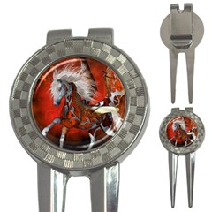 Awesome Steampunk Horse With Wings 3-in-1 Golf Divots
