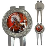 Awesome Steampunk Horse With Wings 3-in-1 Golf Divots Front