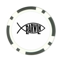 Darwin Fish Poker Chip Card Guard by Valentinaart