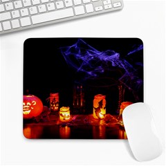 Awaiting Halloween Night Large Mousepads
