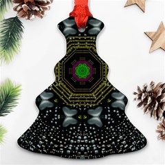 Leaf Earth And Heart Butterflies In The Universe Christmas Tree Ornament (two Sides)