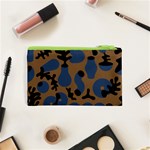 Superfiction Object Blue Black Brown Pattern Cosmetic Bag (XS) Back