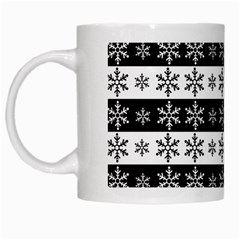 Snowflakes - Christmas Pattern White Mugs