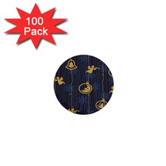 Christmas Angelsstar Yellow Blue Cool 1  Mini Buttons (100 Pack)  by Alisyart