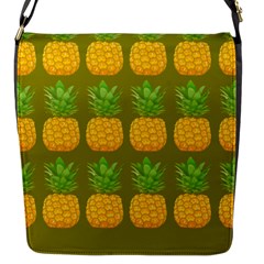 Fruite Pineapple Yellow Green Orange Flap Messenger Bag (s) by Alisyart
