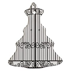 Inspirative Iron Gate Fence Christmas Tree Ornament (two Sides) by Alisyart