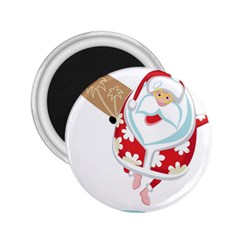 Surfing Christmas Santa Claus 2 25  Magnets by Alisyart